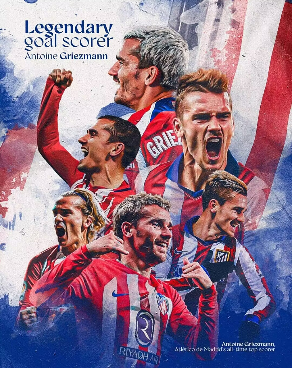 格列兹曼连入两球，马德里竞技大胜